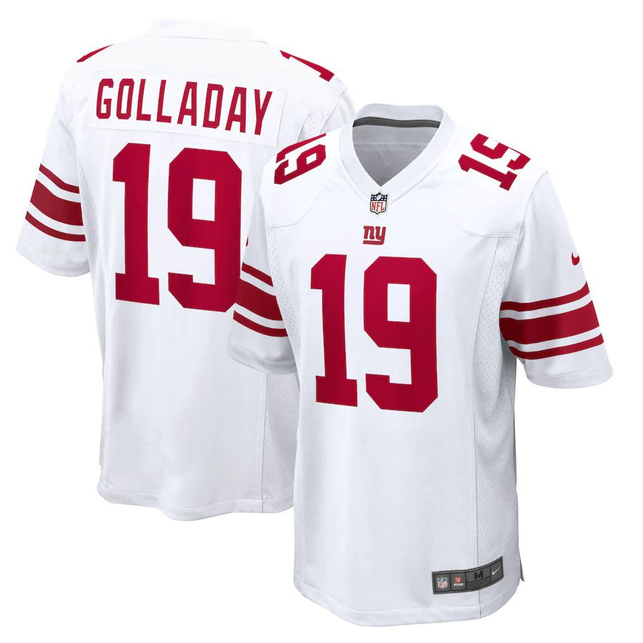 Men New York Giants #19 Kenny Golladay Nike White Game NFL Jersey